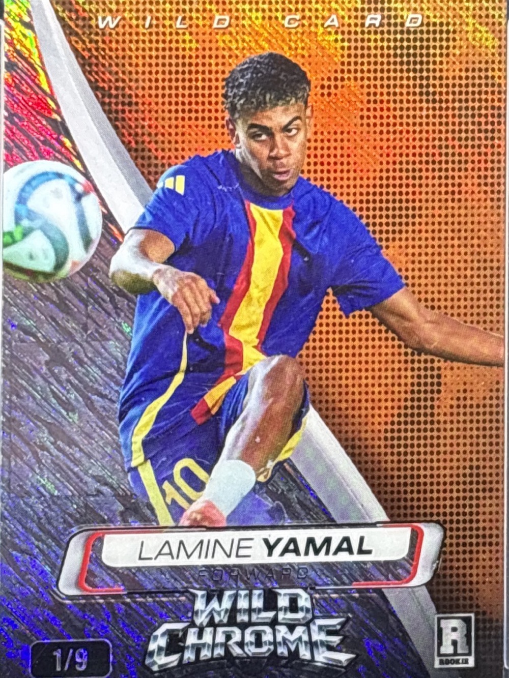 Wild Card Chrome Lamine Yamal Rookie Soccer Trading Card LE 1/9
